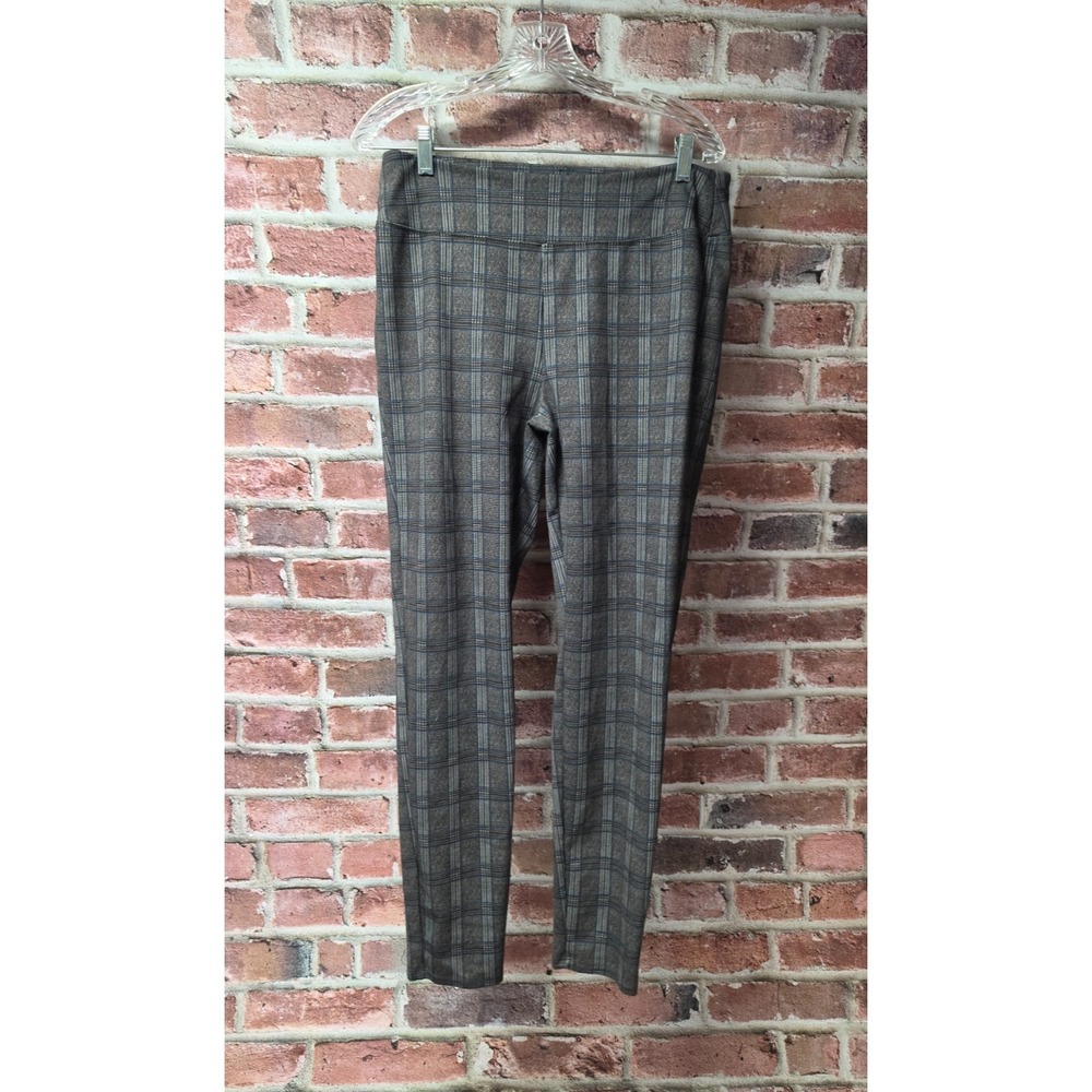 Women's REWASH Gray Plaid Stretch Pull-On Skinny Dress Pants Size XL